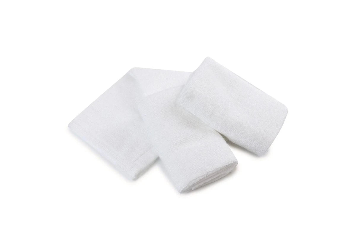 6pc Bubba Blue 25cm Square Bamboo Face Washer Set Soft Baby Towel Cloth (White)