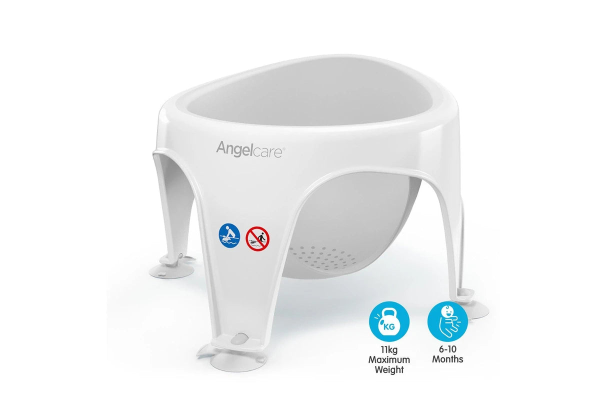 Angelcare Baby Infant Newborn Bathing Safety Support Ring Seat Chair (Grey)