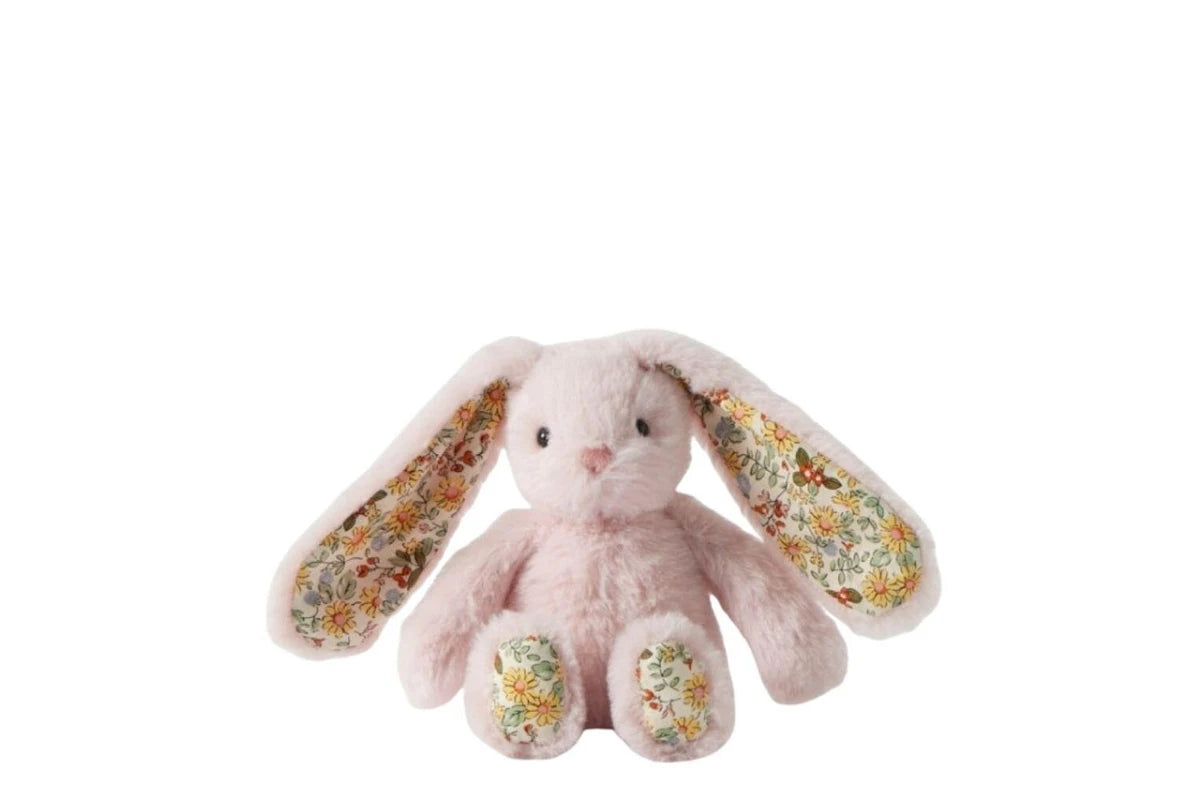 Floral Bunny Rattle Small - Jiggle & Giggle - 4 COLOURS