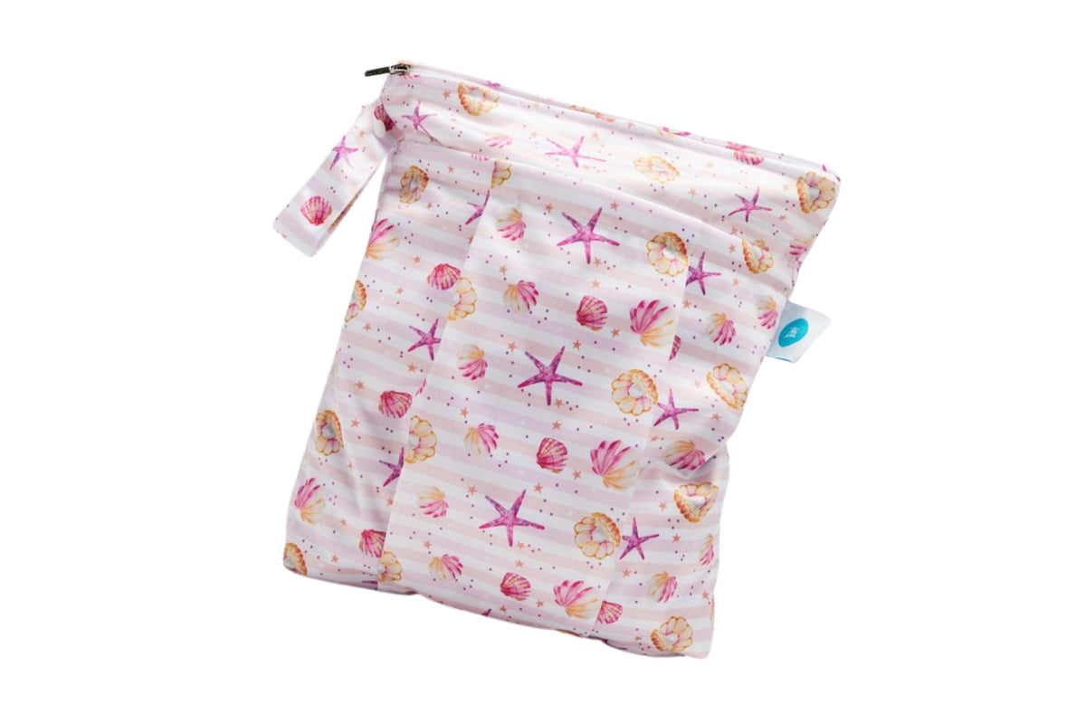 Itti Bitti Premium Double Pocket Wet Bag - Seashells
