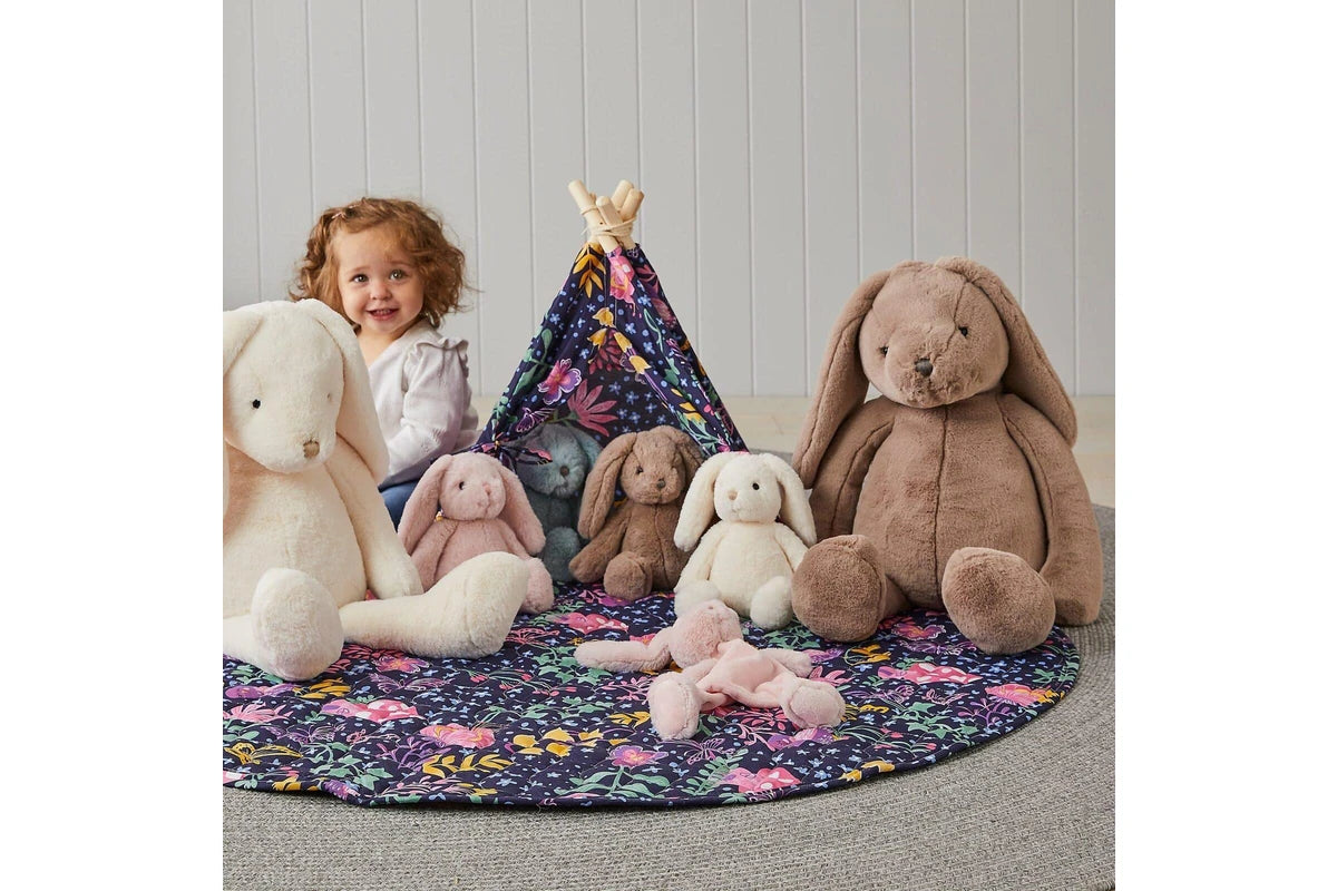 Jiggle & Giggle 33cm Bunny Comforter Teething Blanket Plush Toy Baby 0m+ (Pink)