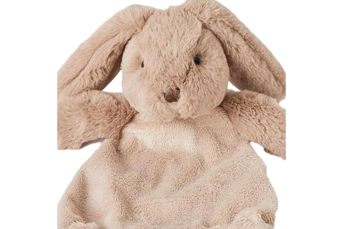 Jiggle & Giggle 33cm Bunny Comforter Teething Blanket Plush Toy Baby 0m+ (Taupe)