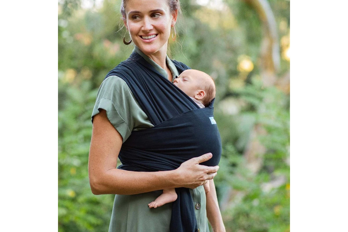 Moby Classic Wrap Baby Newborn Cotton Fabric Body Travel Carrier (Black)