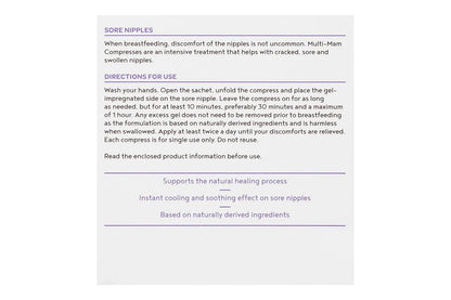 12pc Multi-Mam Compresses Gel Treatment For Sore Nipples Cooling Soothing