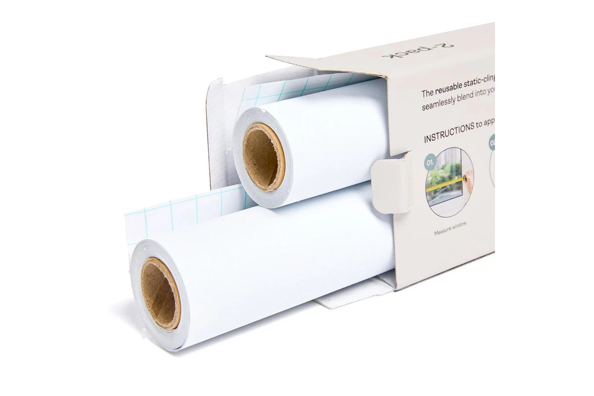 2pc Ergopouch 183cm Window Blackout Static-Cling Blinds Home Room Cover (White)