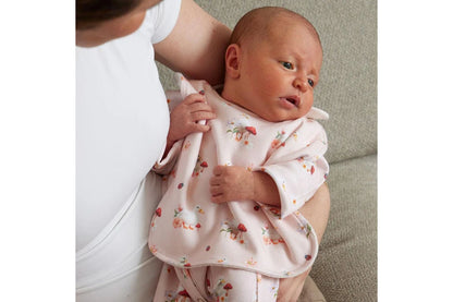 2pc Jiggle & Giggle Baby Waddling Around Jersey Bib Cotton Muslin (Pink)