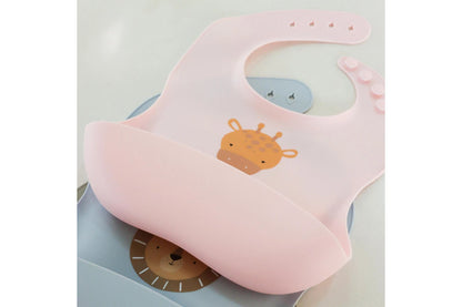 2x Splosh Baby Giraffe Feeding Bib Adjustable Food Catcher 23x24cm (Pink) 0+