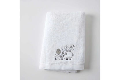 3pc Jiggle & Giggle Sheep Plush Towel Blanket Hamper Gift Set (Grey)