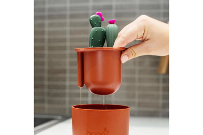 4pc Boon 24cm Cacti Brushes Feeding Baby Nipple Bottle Cleaning Brush Set (Green)