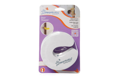 4x Dreambaby Portable Foam Baby/Children Safety Slip-On Door Stopper 10cm (White)