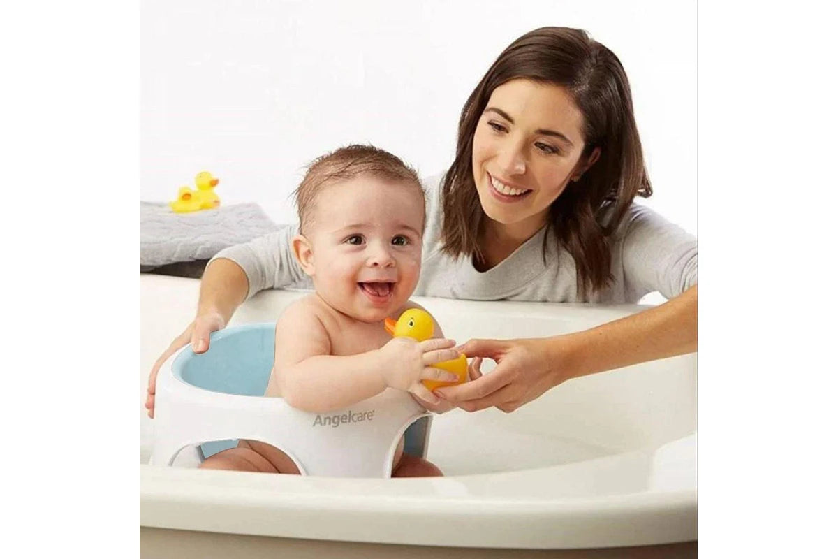 Angelcare Baby Infant Newborn Bathing Safety Support Ring Seat Chair (Light Aqua)