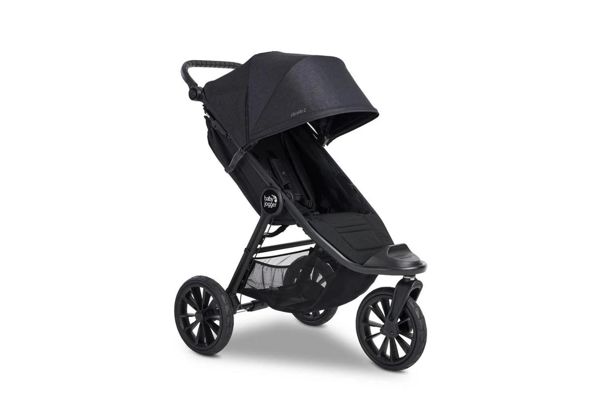 Baby Jogger City Elite 2 Opulent Black All Terrain Folding Travel Stroller