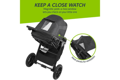 Baby Jogger City Elite 2 Opulent Black All Terrain Folding Travel Stroller