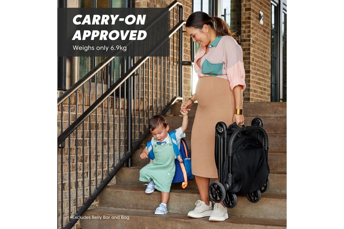 Baby Jogger City Tour 2 Premium Eco Black Compact Travel Stroller 99x96cm