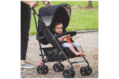 Bebe Care Mira DLX Black Newborn Baby Pram / Toddler Stroller - Max Load 20kg