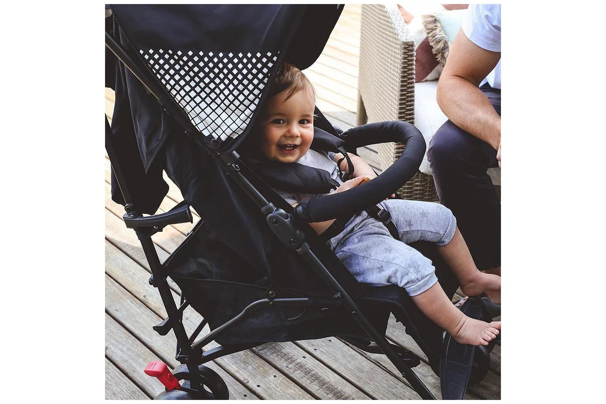 Bebe Care Mira DLX Black Newborn Baby Pram / Toddler Stroller - Max Load 20kg