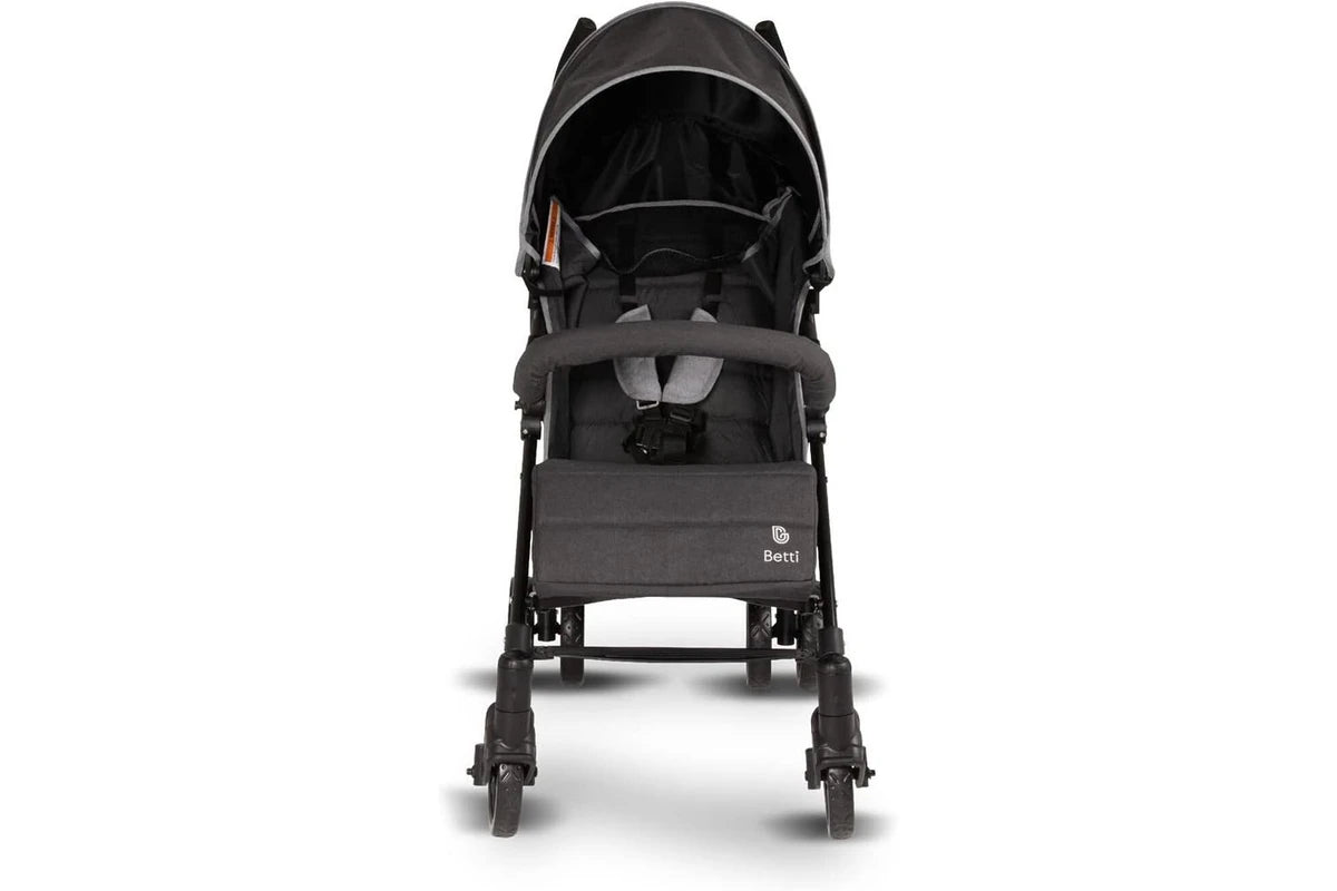 Betti Deluxe Baby Infant Granny Lightweight Folding Travel Stroller Pram (Black)