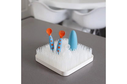 Boon Grass Countertop Drying Rack Holder Dryer for Baby Bottle Utensils (White)