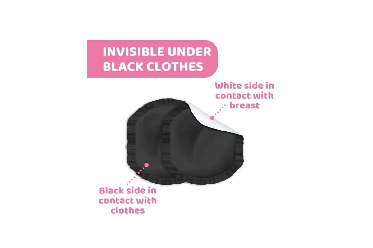 Chicco Black Disposable Breast Pads - Black (60 Pack)
