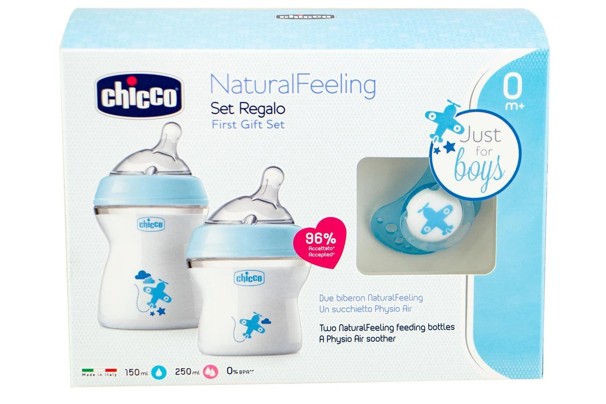 Chicco Natural Feeling Gift Set (Blue)
