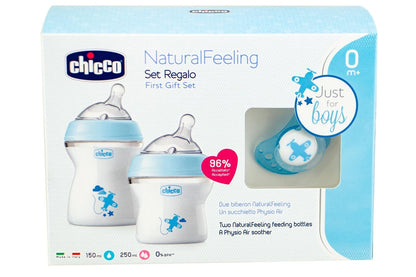 Chicco Natural Feeling Gift Set (Blue)