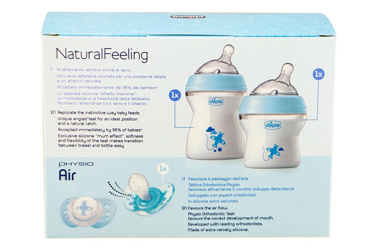 Chicco Natural Feeling Gift Set (Blue)