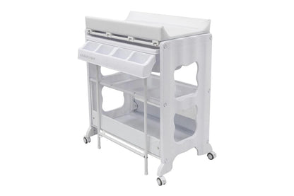 Childcare Montana With Sturdy Steel Frame And Easy Slide-out Bath Feature (White)
