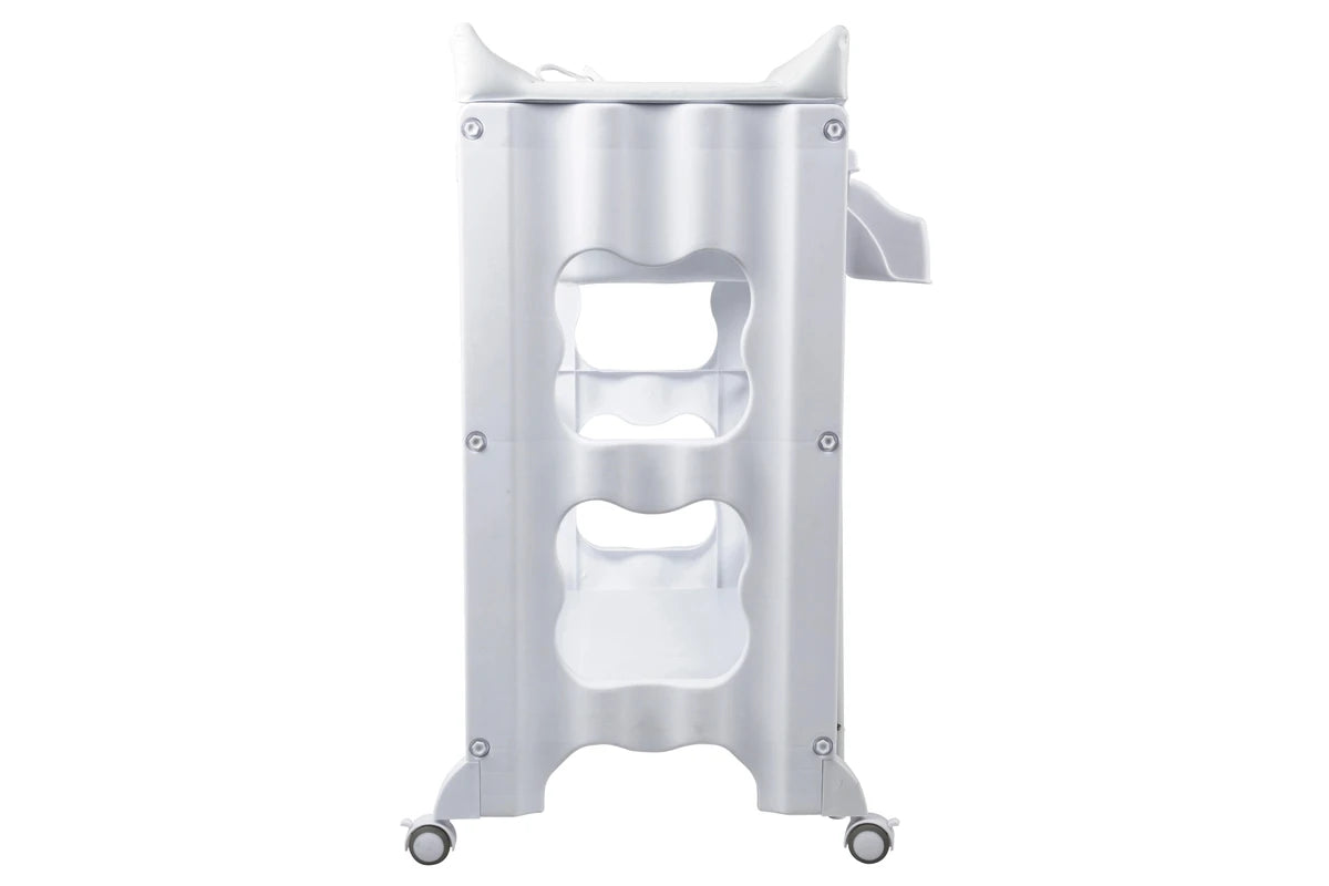 Childcare Montana With Sturdy Steel Frame And Easy Slide-out Bath Feature (White)