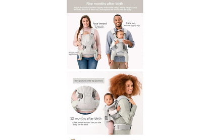 Ergonomic Baby Carrier Backpack Breathable Support Harmony (Silver Grey)