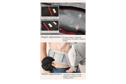 Ergonomic Baby Carrier Backpack Breathable Support Harmony (Silver Grey)