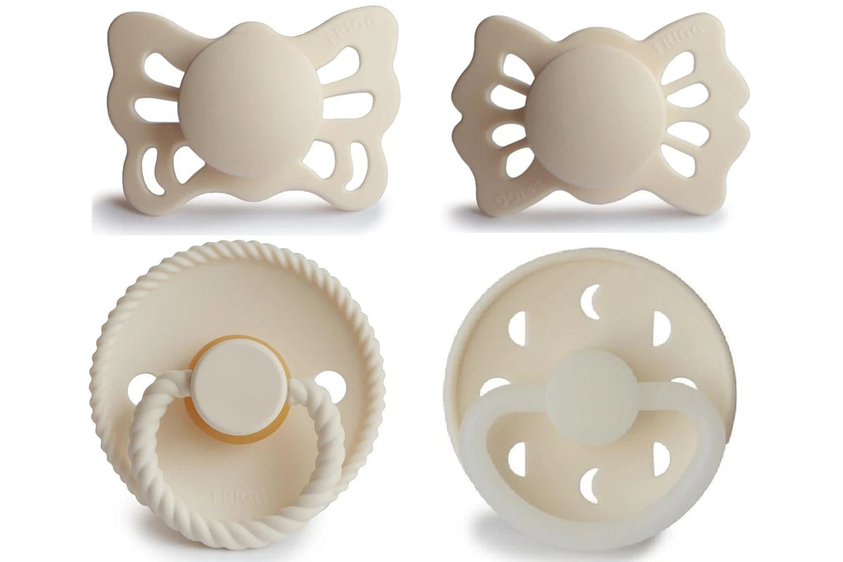 Frigg Baby's First Pacifier 4 Pack (Moonlight Sailing Cream) (0-6 months)