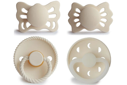 Frigg Baby's First Pacifier 4 Pack (Moonlight Sailing Cream) (0-6 months)