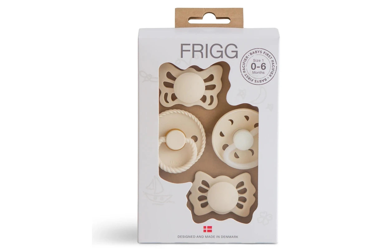 Frigg Baby's First Pacifier 4 Pack (Moonlight Sailing Cream) (0-6 months)