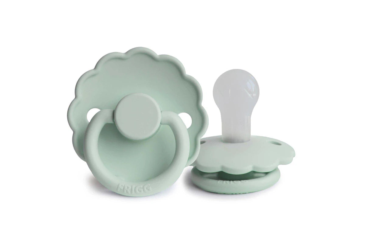 Frigg Daisy Silicone Pacifier 2 Pack (Sea Foam) (6-18 months)