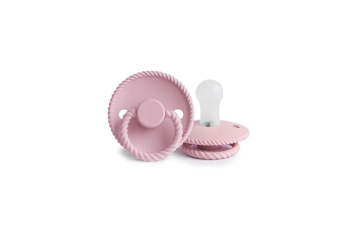 Frigg Rope Silicone Pacifier 2 Pack (Baby Pink) (0-6 months)