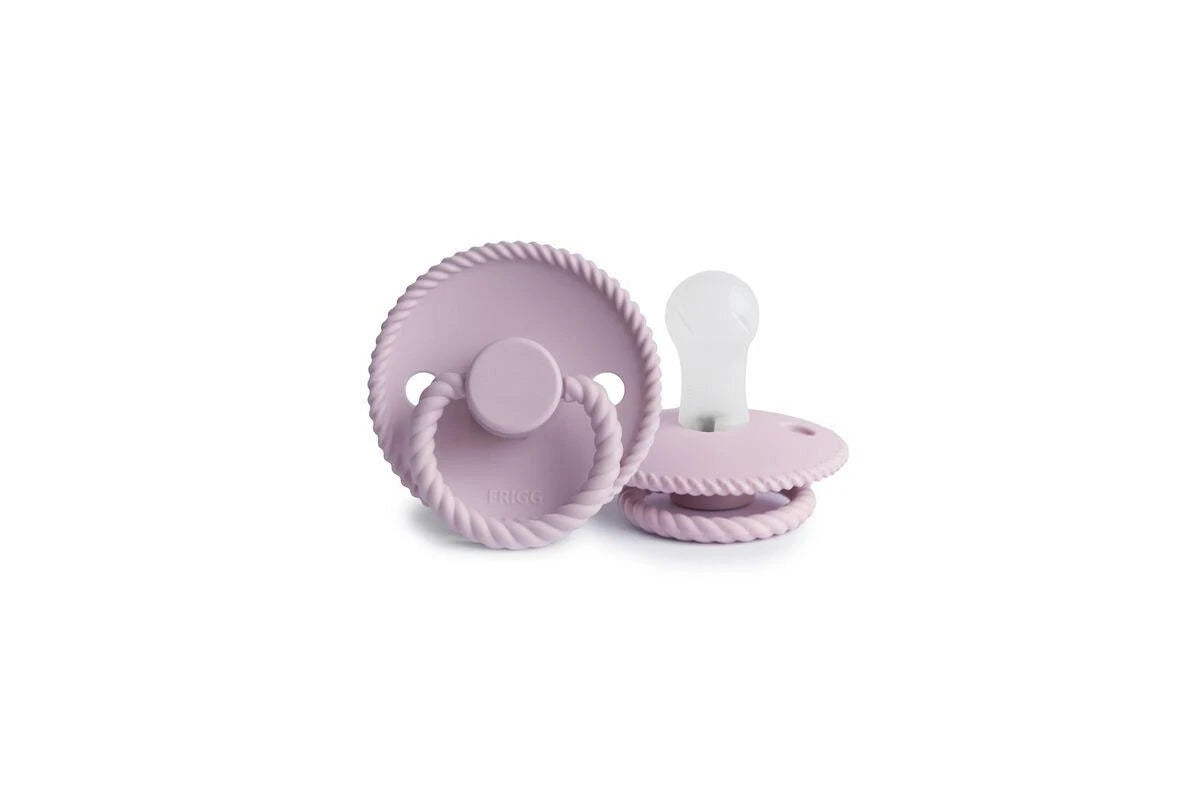 Frigg Rope Silicone Pacifier 2 Pack (Soft Lilac) (6-18 months)