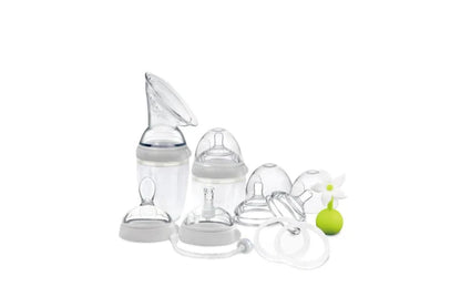 Haakaa Generation 3 Silicone Breast Pump and Bottle Premium Pack (Grey)