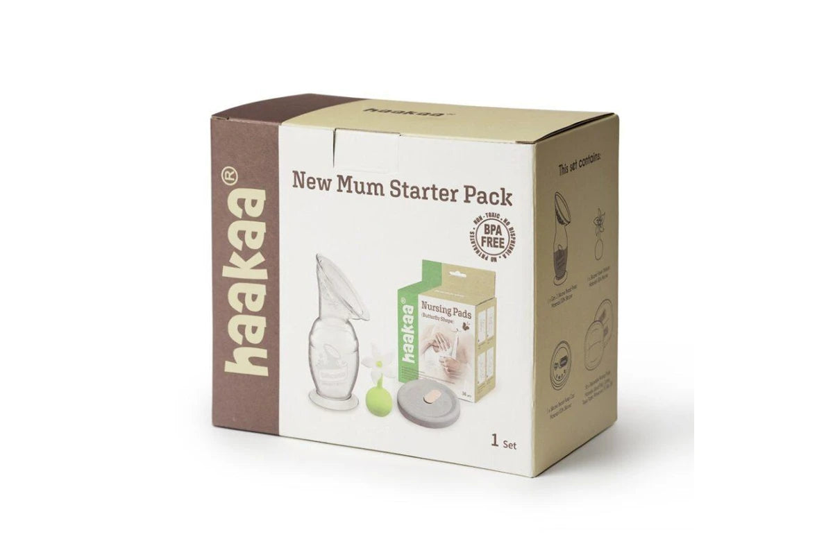 Haakaa New Mum Starter Pack - White Stopper (Generation 2 150ml Pump)