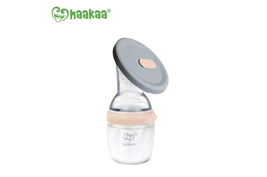 Haakaa Generation 3 160ml Silicone Breast Pump & Silicone Cap Set (Nude)