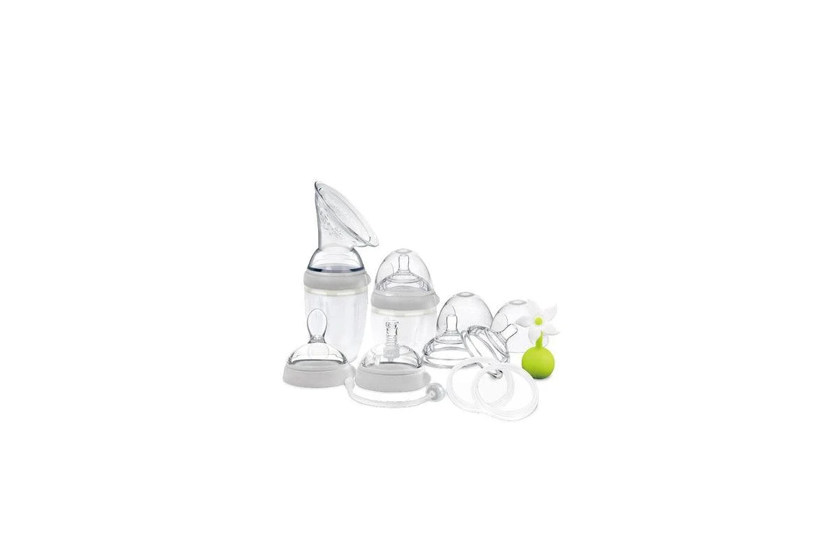 Haakaa Generation 3 Silicone Pump and Bottle Premium Pack (Grey)