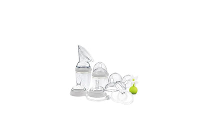 Haakaa Generation 3 Silicone Pump and Bottle Premium Pack (Grey)