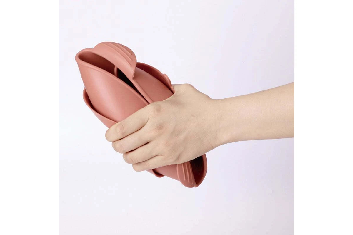 Haakaa Silicone Divided Suction Bowl (Blush & Suva Grey)
