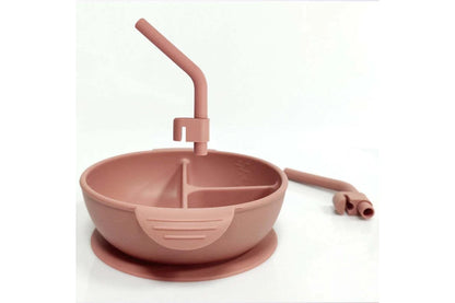 Haakaa Silicone Divided Suction Bowl (Blush & Suva Grey)