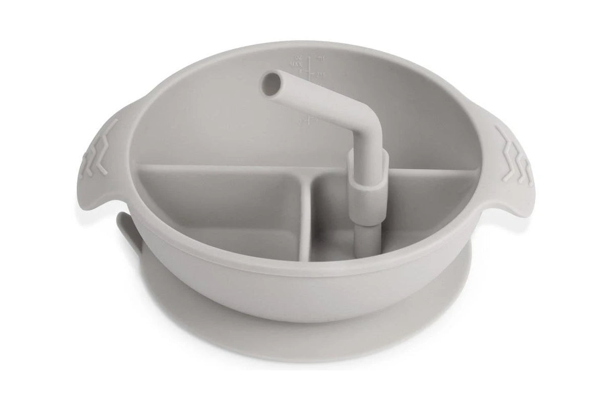 Haakaa Silicone Divided Suction Bowl (Blush & Suva Grey)