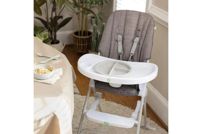Ingenuity Sun Valley Compact Folding Baby Infant High Chair Seat (Grey) 6m+