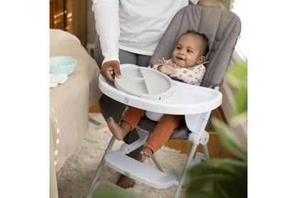 Ingenuity Sun Valley Compact Folding Baby Infant High Chair Seat (Grey) 6m+
