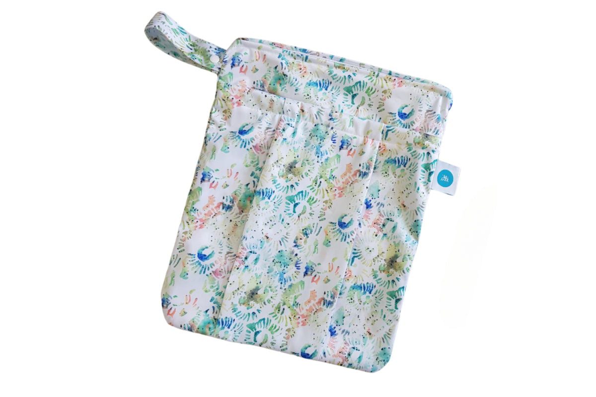 Itti Bitti Premium Double Pocket Wet Bag - Sandbar