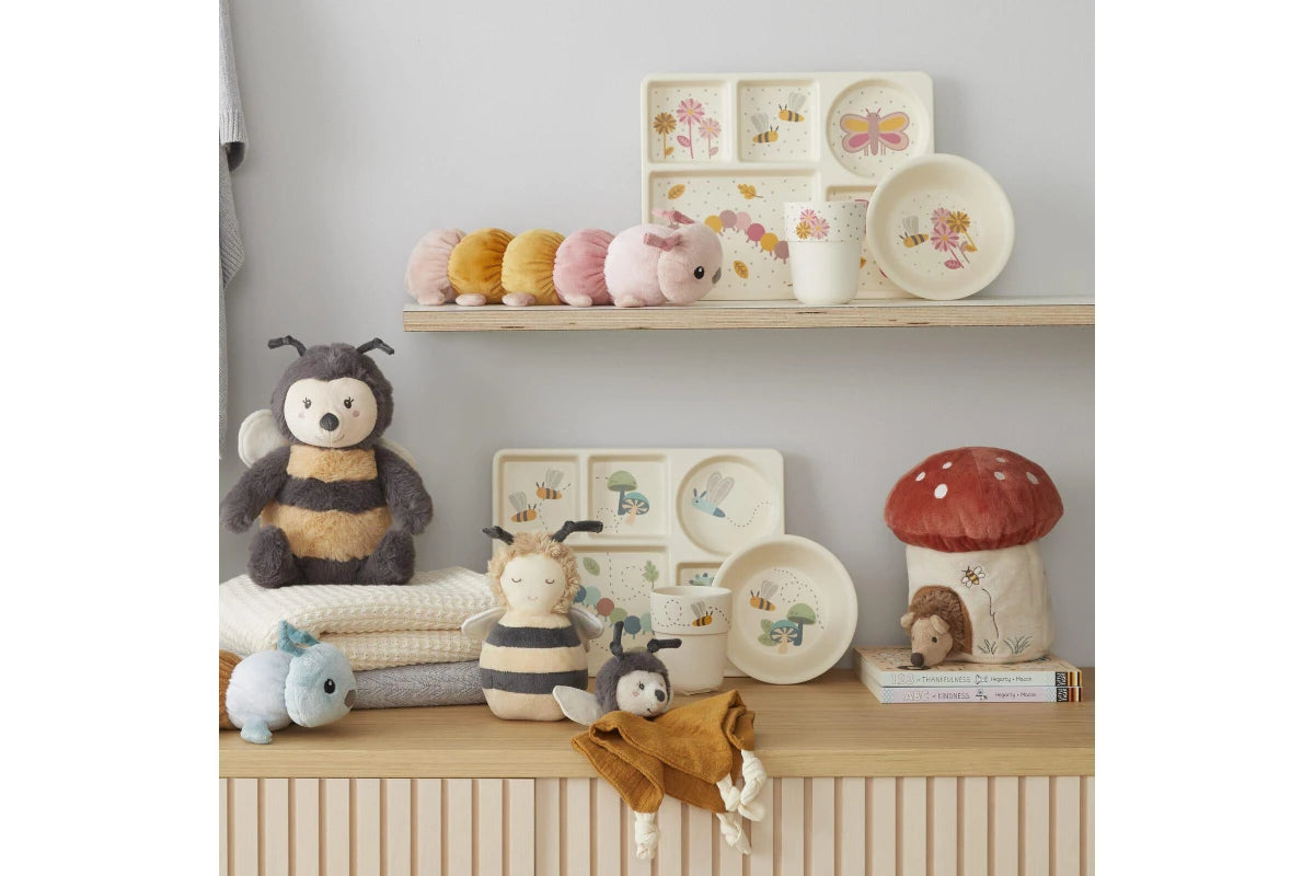 Jiggle & Giggle 23cm Bumble the Bee Comforter Soothing Blanket w Plush (Brown)