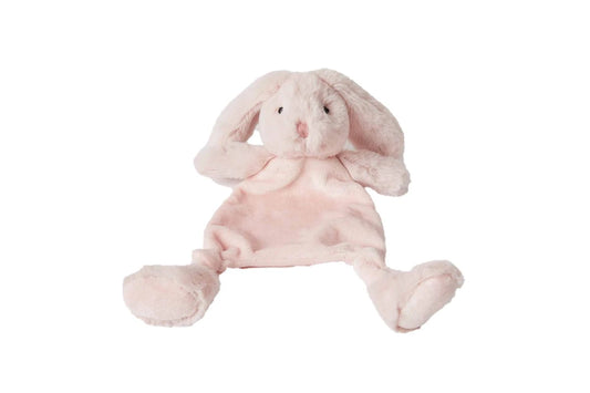 Jiggle & Giggle 33cm Bunny Comforter Teething Blanket Plush Toy Baby 0m+ (Pink)