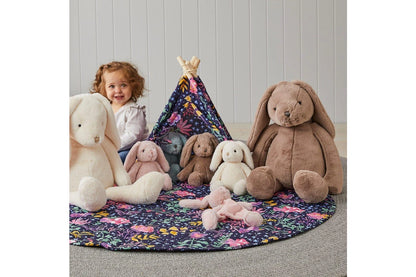 Jiggle & Giggle 33cm Bunny Comforter Teething Blanket Plush Toy Baby 0m+ (Pink)